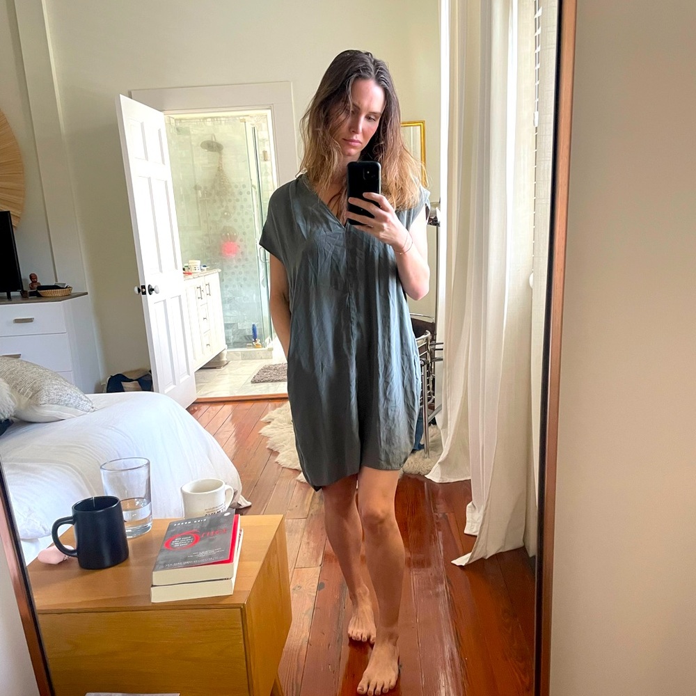 Satin theory dress